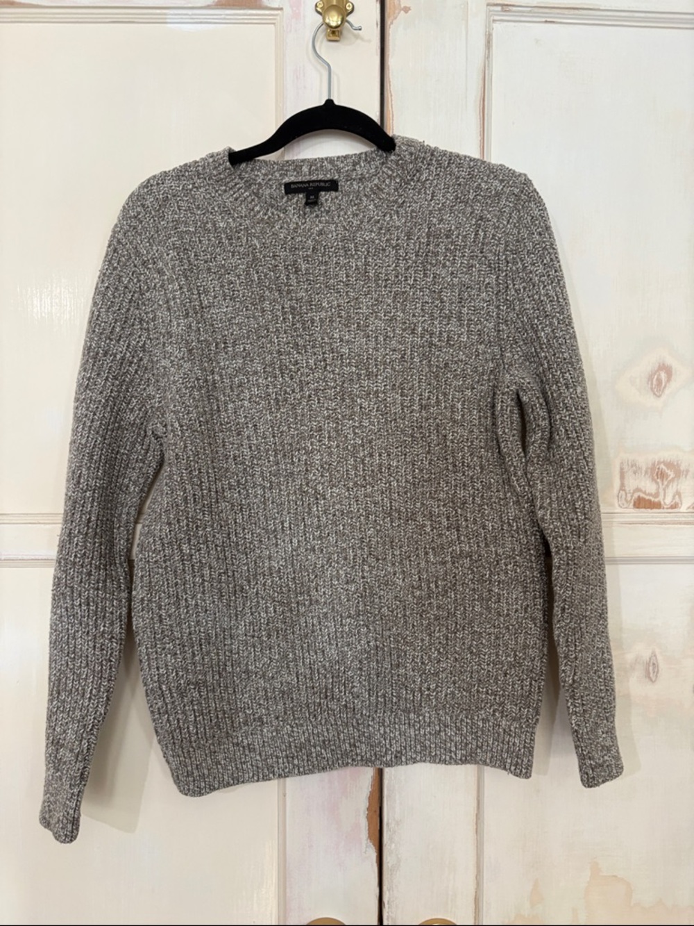 Banana Republic Marled Gray Crewneck Sweater